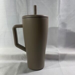 Brumate Era 30oz Tumbler Tan Brown Matte Leakproof Straw Handle Cup
